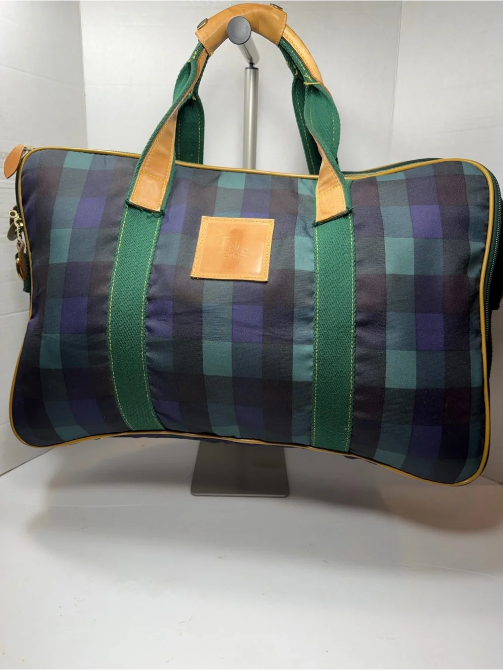 Vintage Christian Dior Plaid Suitcase, call outs in photos ,no strap